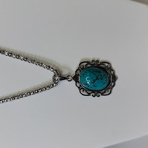 Bohemian Jewelry Set Fashion Faux Turquoise Earrings Bracelet Necklace Boho - Picture 3 of 9